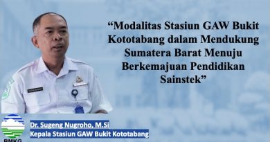Kuliah Umum bersama BMKG : Modalitas Stasiun GAW Bukit Kototabang dalam Mendukung Sumatera Barat Menuju Berkemajuan Pendidikan Sainstek