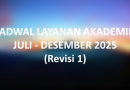 revisi Jadwal Pelayanan Akademik Juli Desember 2025