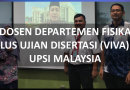 Dosen Departemen Fisika Lulus Ujian Disertasi (Viva) di UPSI Malaysia