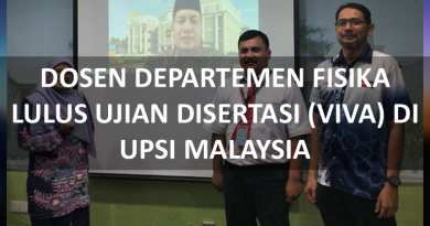 Dosen Departemen Fisika Lulus Ujian Disertasi (Viva) di UPSI Malaysia
