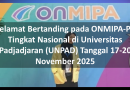 Selamat Bertanding pada ONMIPA-PT Tingkat Nasional di Universitas Padjadjaran (UNPAD) Tanggal 17-20 November 2025