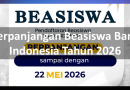 Perpanjangan Beasiswa Bank Indonesia Tahun 2026