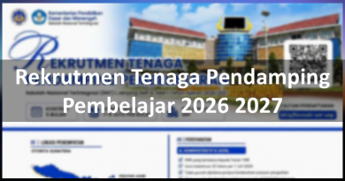 Rekrutmen Tenaga Pendamping Pembelajar 2026 2027